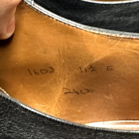 Crockett & Jones x Peal & Co. x Brooks Brothers Cap Toe Oxford Black Calf 11.5 E - Picture 9 of 12